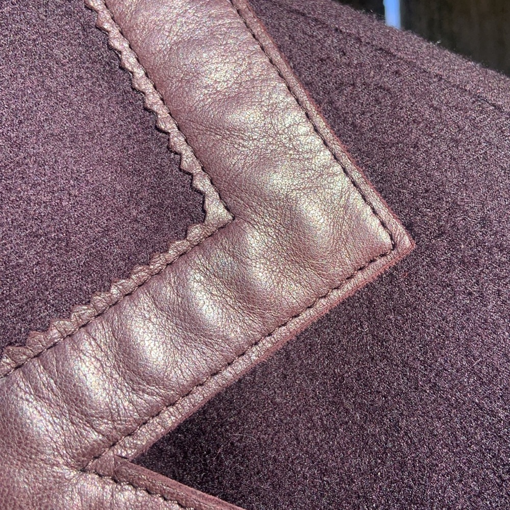 VINTAGE Womens AKRIS Brown Blazer with Leather Trim✨✨✨ - Picture 3 of 8